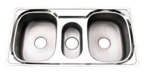 Chậu rửa Inox Tân Á 2 hố - 1 hố phụ TA10